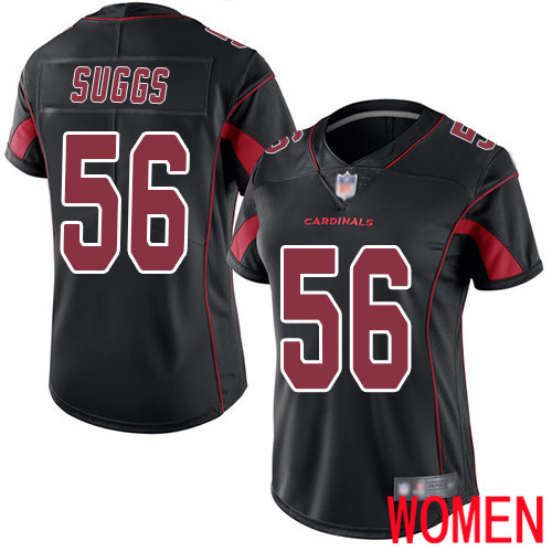 Arizona Cardinals Limited Black Women Terrell Suggs Jersey NFL Football #56 Rush Vapor Untouchable